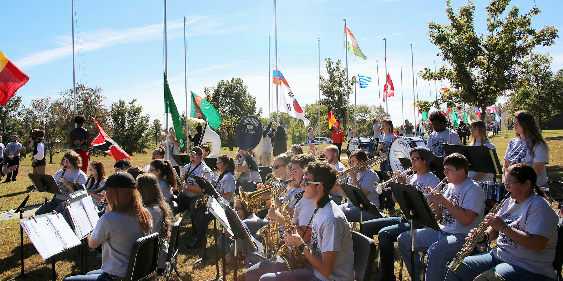 ICC Band performing on International Flag Day