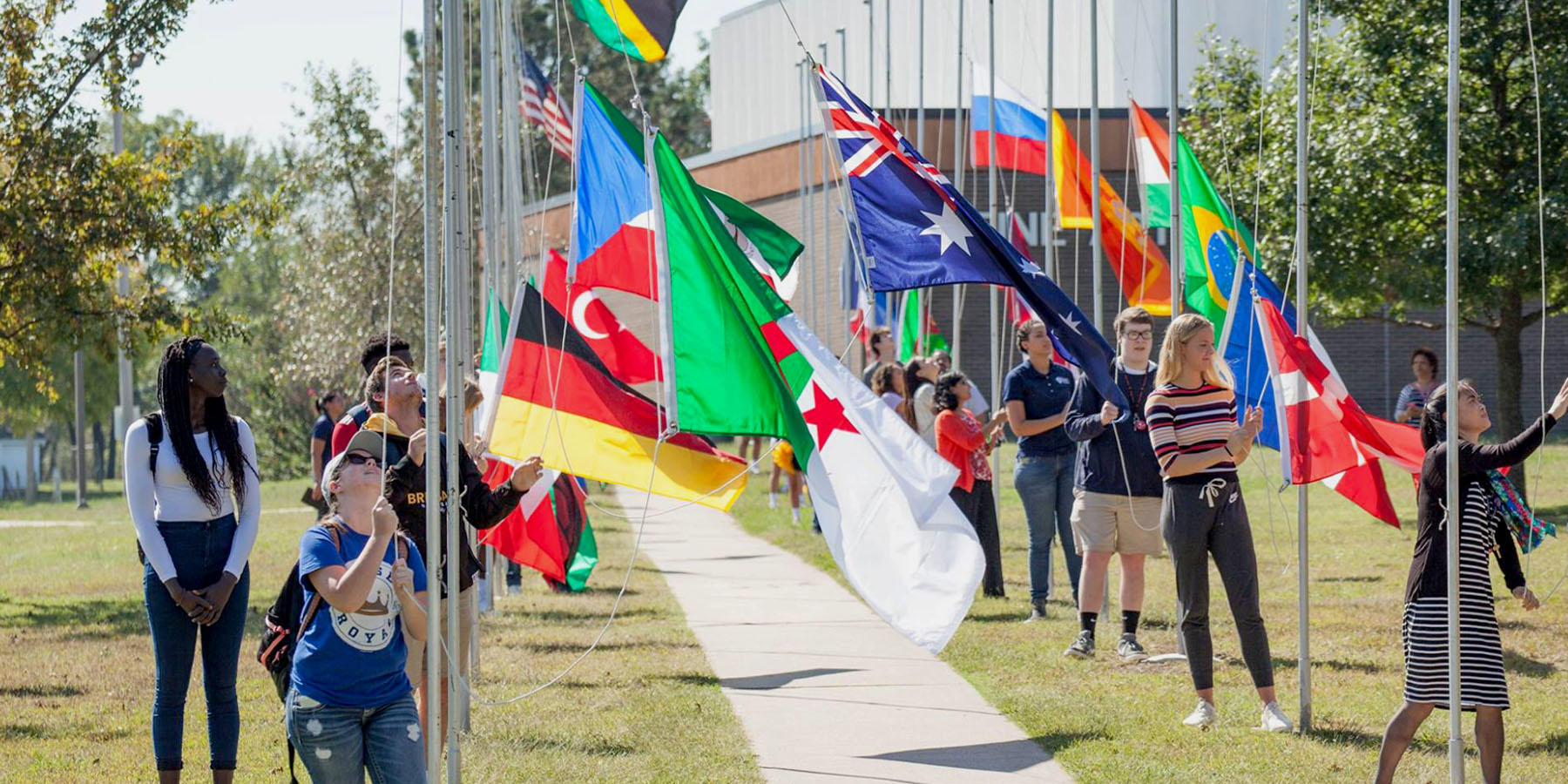 Raising the Flags on International Flag Day