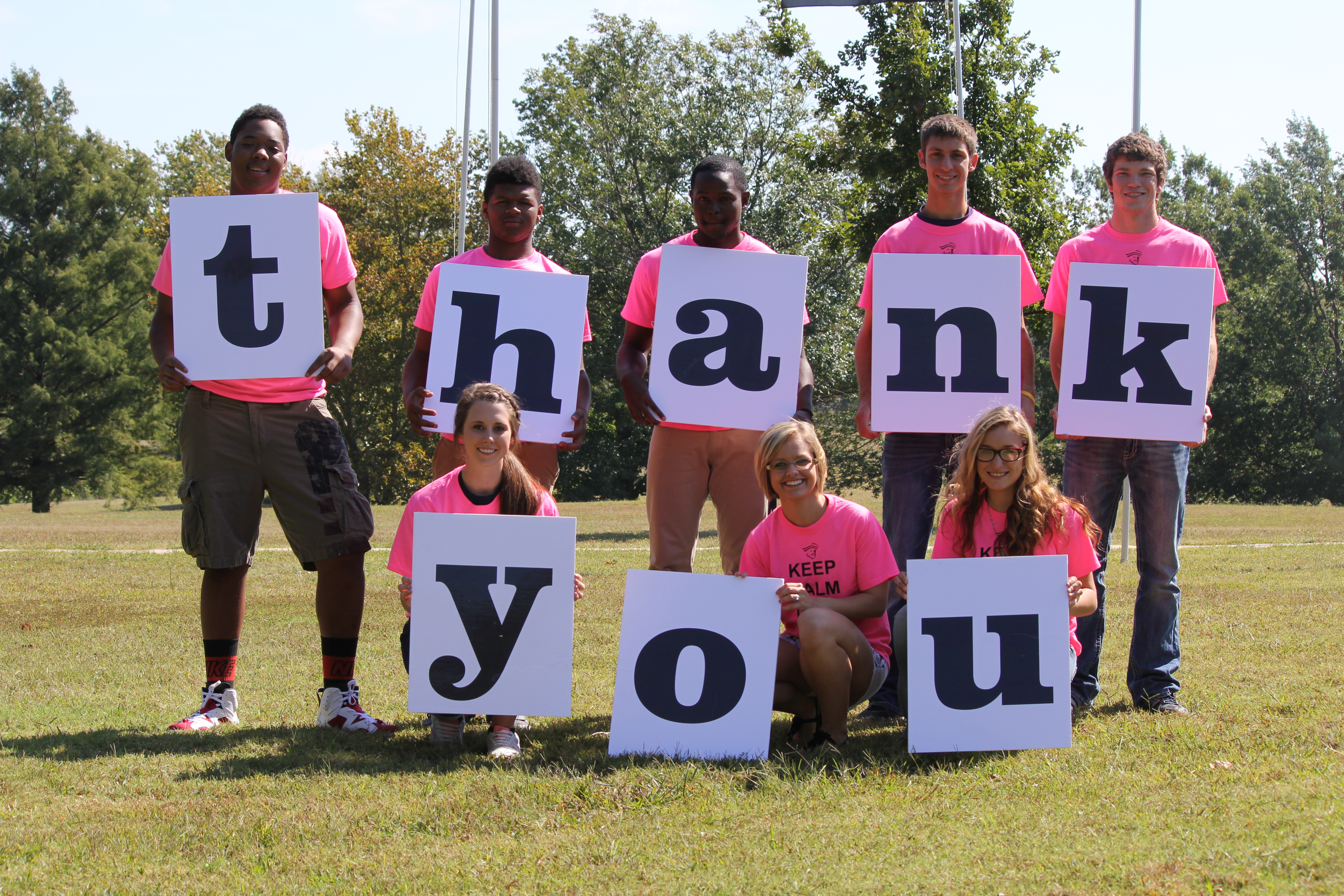 ICC Students saying thank you